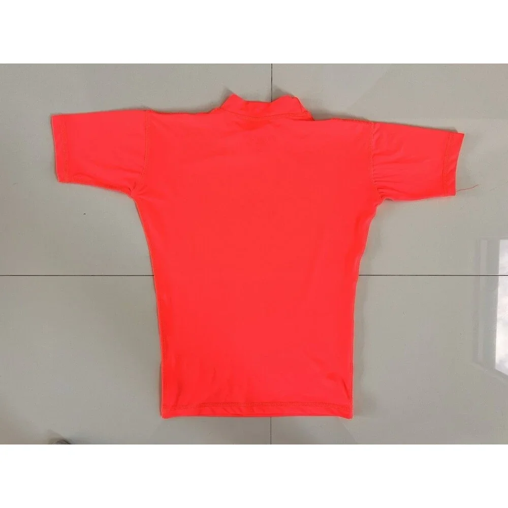 1/2 Sleeve Rash Guard Swim Top Youth 10 Neon Stretch Sun Protection Beach UPF 50